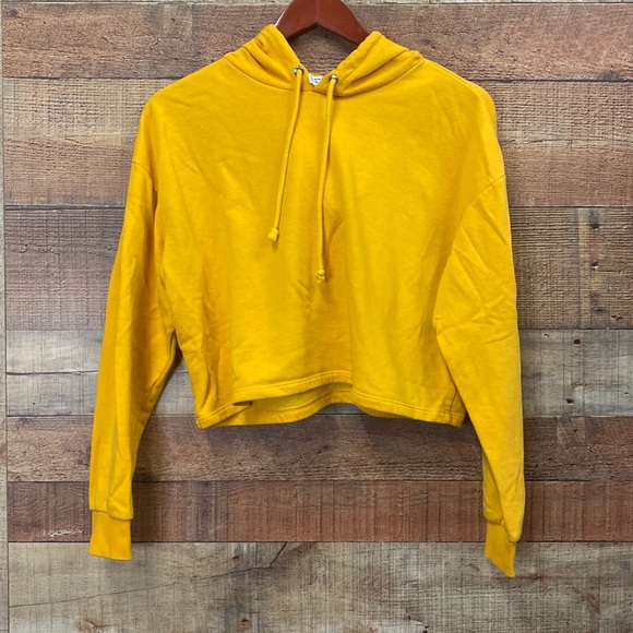 H&M Tops - H&M Gold Cropped Hoodie